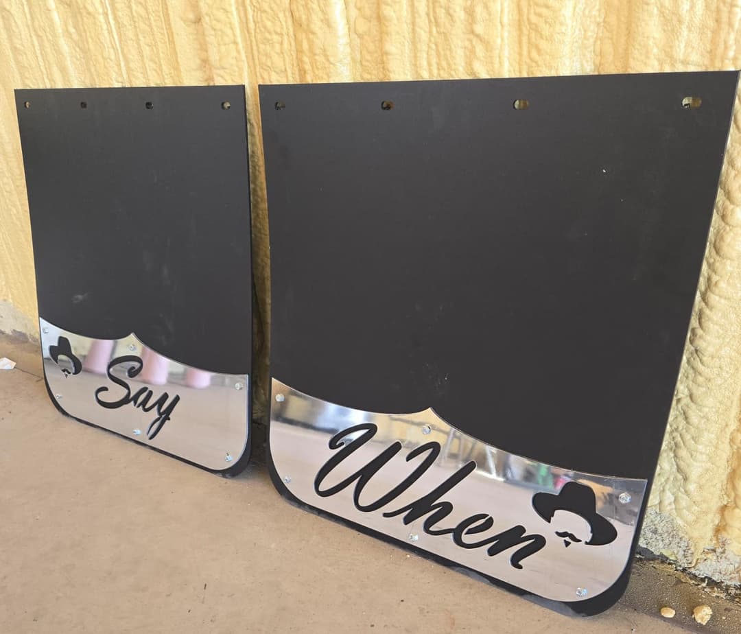 Custom mud flaps
